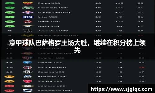 意甲球队巴萨格罗主场大胜，继续在积分榜上领先